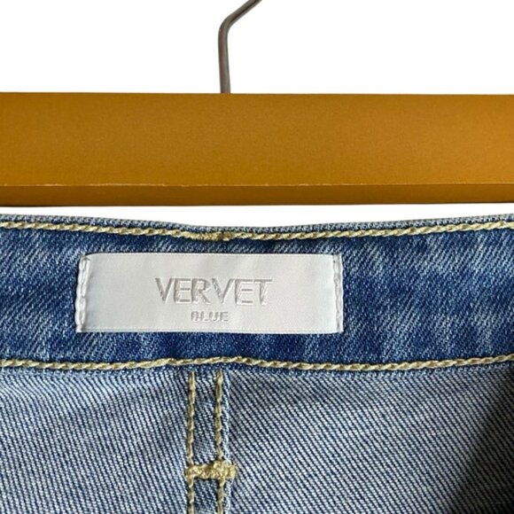 Vervet Blue Women's Light Wash High Waisted Distressed Denim Jeans - Picture 4 of 8